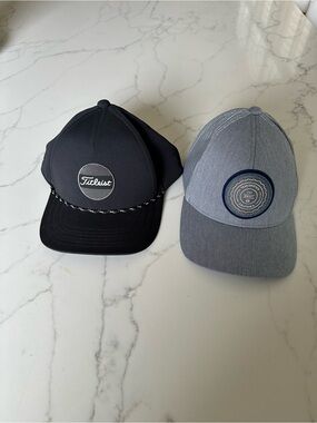 2 YOUTH Golf Hats Titleist & Travis Matthew
